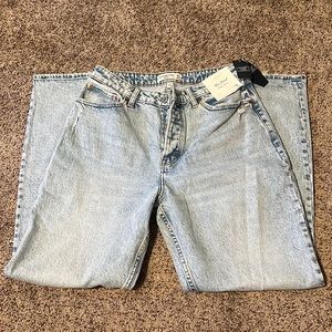 NEW Abercrombie & Fitch curve love high rise dad jeans